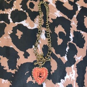 Vintage Juicy Couture Heart Charm Necklace